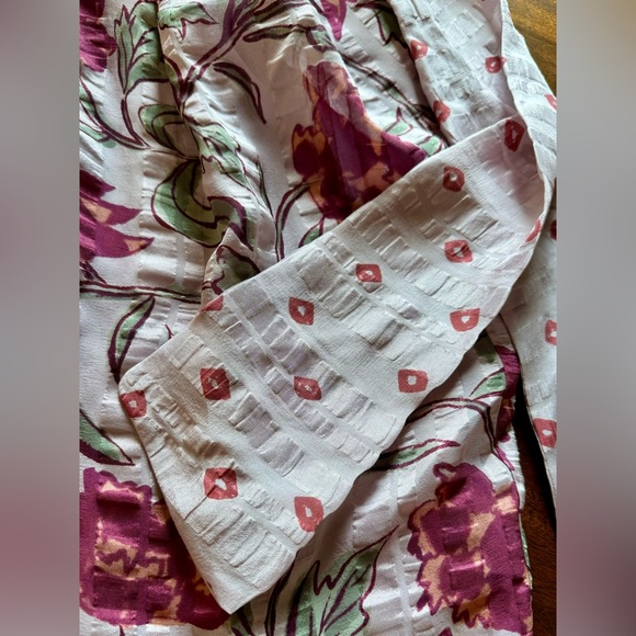 REBECCA TAYLOR - Zadie Fleur Silk Tie Sleeveless Blouse - Picture 11 of 16